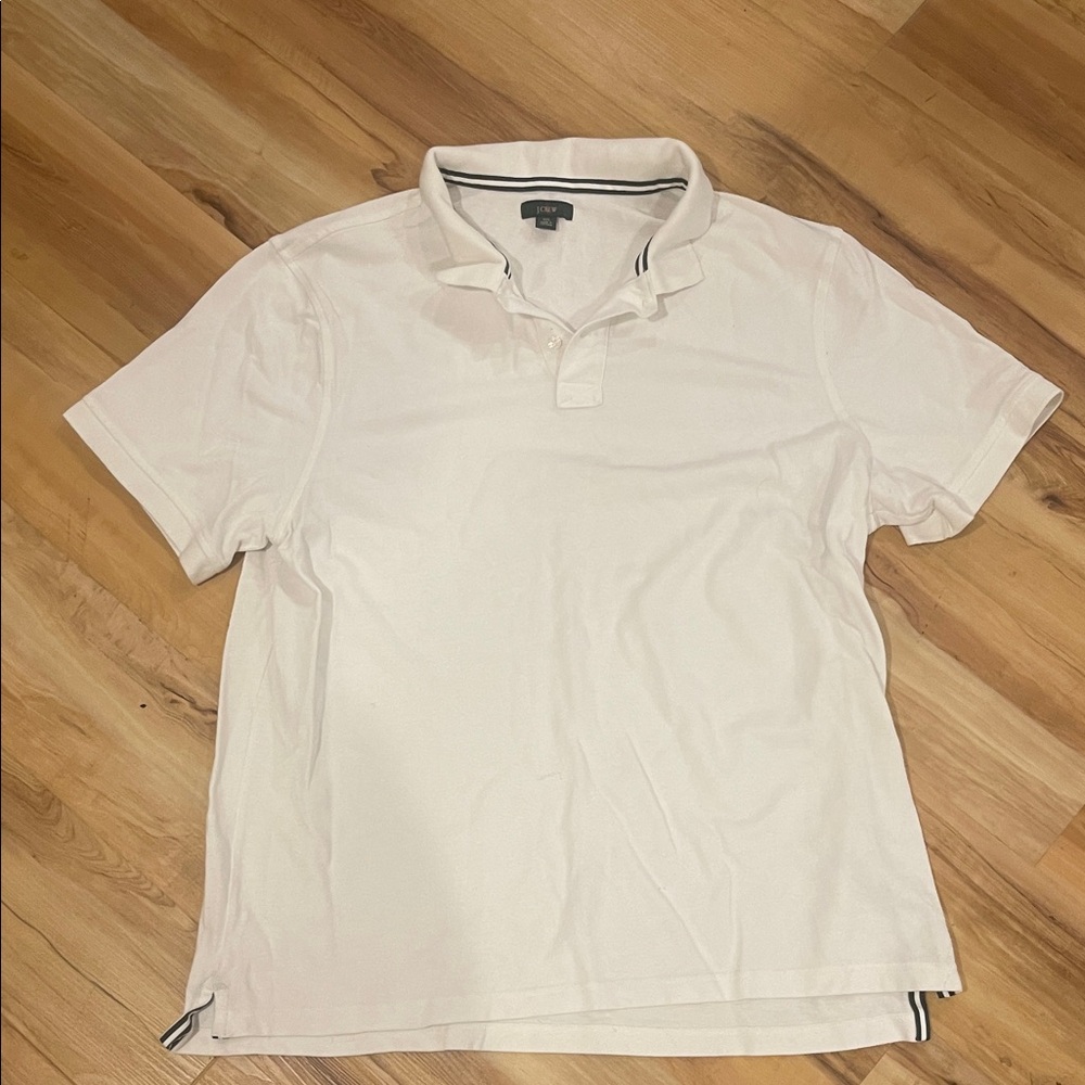 J. Crew White Polo Shirt